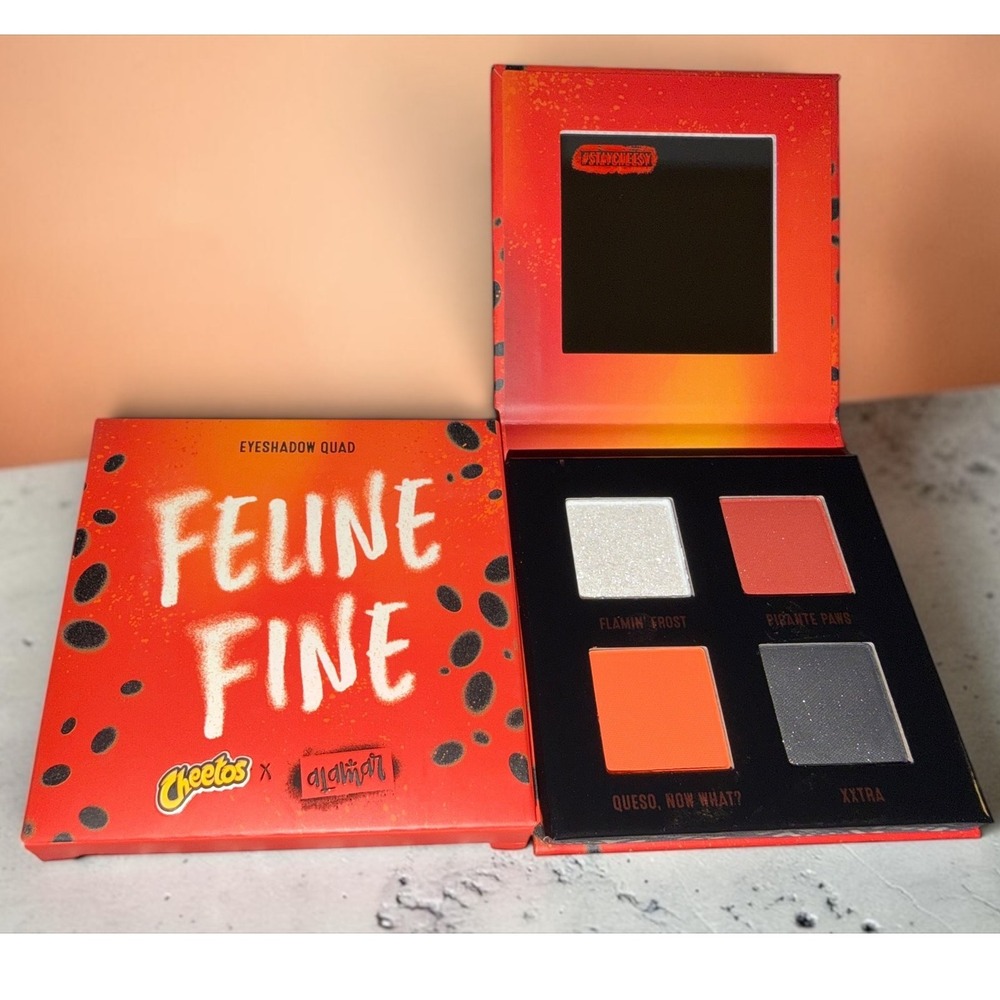 Alamar Cosmetics x Cheetos - "Feline Fine"‎ Eyeshadow Quad Palette - *NIB*